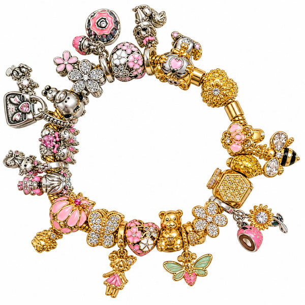 BEAUTIFUL COLLECTED MOMENTS Bracelet Silver and Gold