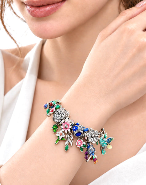 BIRDLIFE and FLOWERS Bracelet