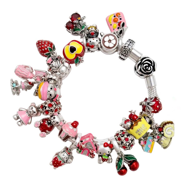 HELLO KITTY STRAWBERRY PATCH Bracelet