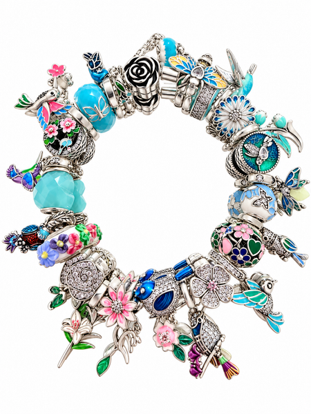 BIRDLIFE and FLOWERS Bracelet
