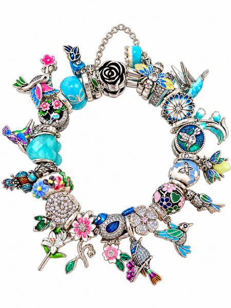 BIRDLIFE and FLOWERS Bracelet