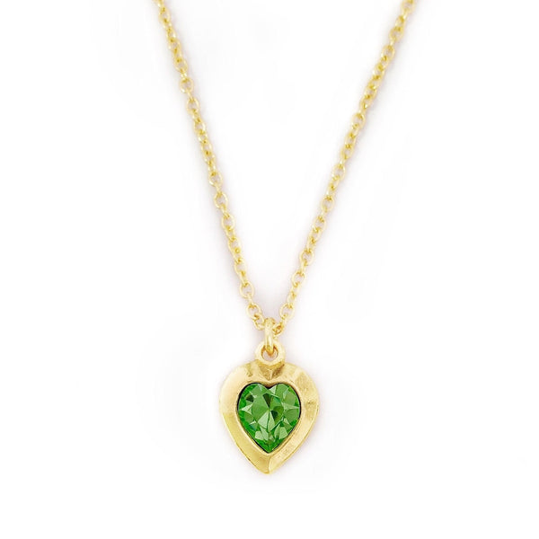 SOPHIE necklace PERIDOT heart