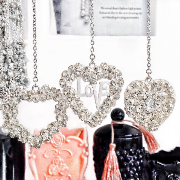 LOVE HEARTS of ROSES Pendant